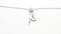 Sterling Silver Necklace – Banksy Art Pendant With Girl Balloons Charm