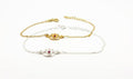 Sterling Silver Lotus Flower Bracelet: Yoga Jewelry with Cubic Zirconia