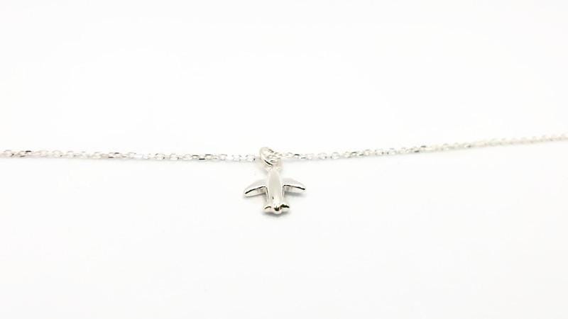 Sterling Silver Necklace - Airplane Pendant | Dainty Travel Jewelry Gift