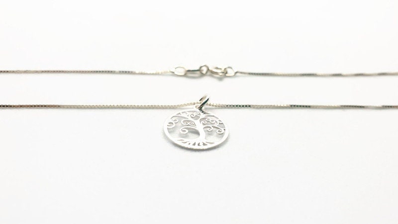 Sterling Silver Tree of Life Necklace: Openwork Pendant