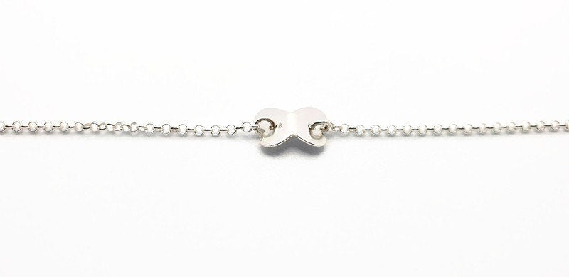 Sterling Silver Bracelet – Adjustable Butterfly Charm | Rolo Chain Jewelry