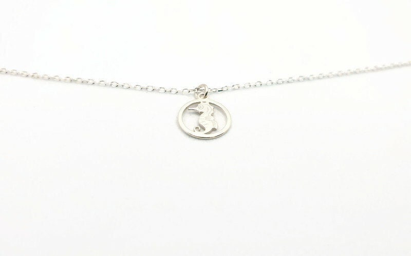 Sea Horse Necklace Sterling Silver Pendant | Minimalist Charm Jewelry