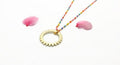 Gold Plated Silver Sun Necklace: Boho Enamel Pendant