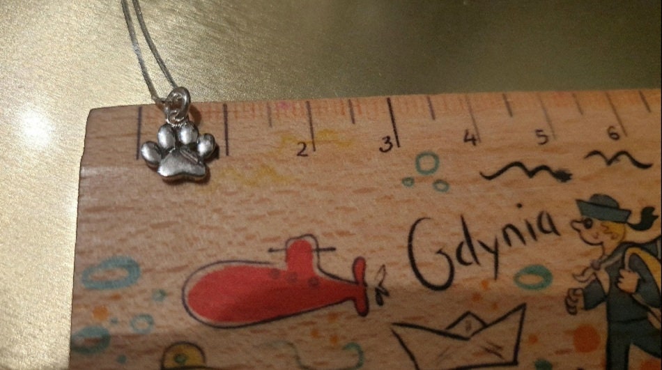 Paw Print Necklace Sterling Silver | Pet Memorial Jewelry Gift With Dog Paw Pendant