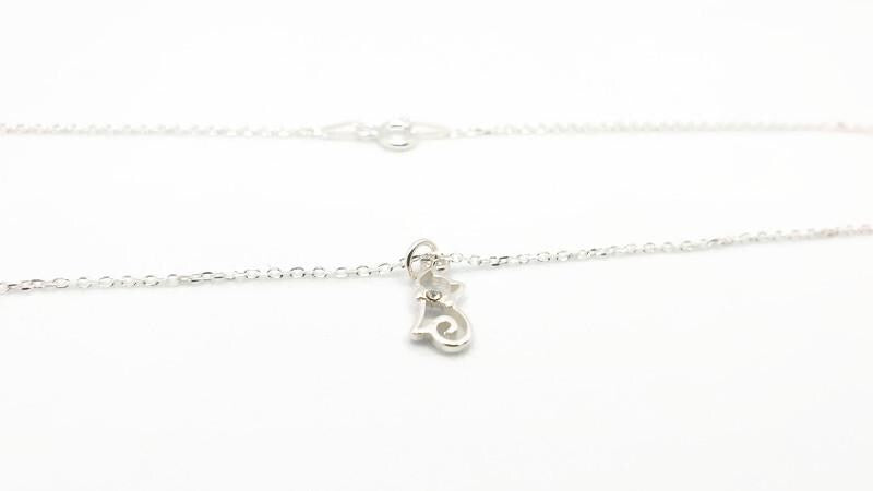 Sterling Silver Cat Pendant Necklace: Minimalist Animal Charm