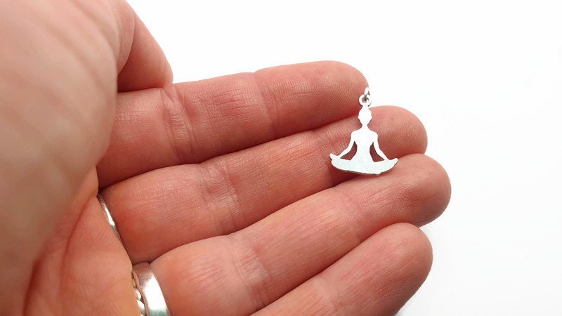 Yoga Lotus Flower Sterling Silver 925 Necklace