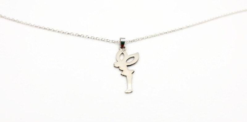 Tinkerbell Fairy Necklace – Sterling Silver Pendant Chain | Magical Fantasy Jewelry