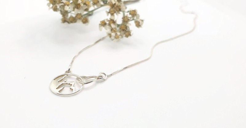 Mountain Forest Necklace - Sterling Silver 925 Hiking Adventure Jewelry Charm