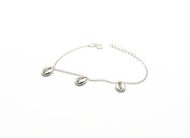 Gold Plated or Silver Bracelet – Adjustable 925 Silver Scallop Shell Beach Jewelry