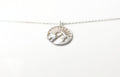 Mountain Sunburst Necklace - Sterling Silver Pendant with Adjustable Chain for Travel Jewelry