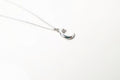 Half Moon and Star Pendant Necklace in Sterling Silver with the Chain, celestial moon stars jewelry