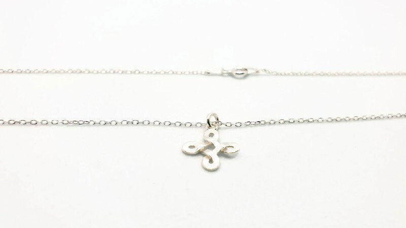Celtic Knot Necklace: Gold-Plated Silver Trinity Pendant
