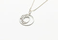 The Moon and The Sun Sterling Silver Pendant Necklace, Lunar Celestial Jewelry