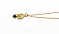 Gold Inverted Moon Pendant Necklace: Black Heart Charm, Celestial Jewelry