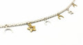 Sterling Silver Star and Moon Charm Bracelet: Celestial Jewelry