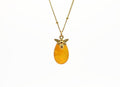 Yolk Butterscotch Honey Amber Pendant Necklace with Bee Charm, Nature Inspired Baltic Amber Jewelry